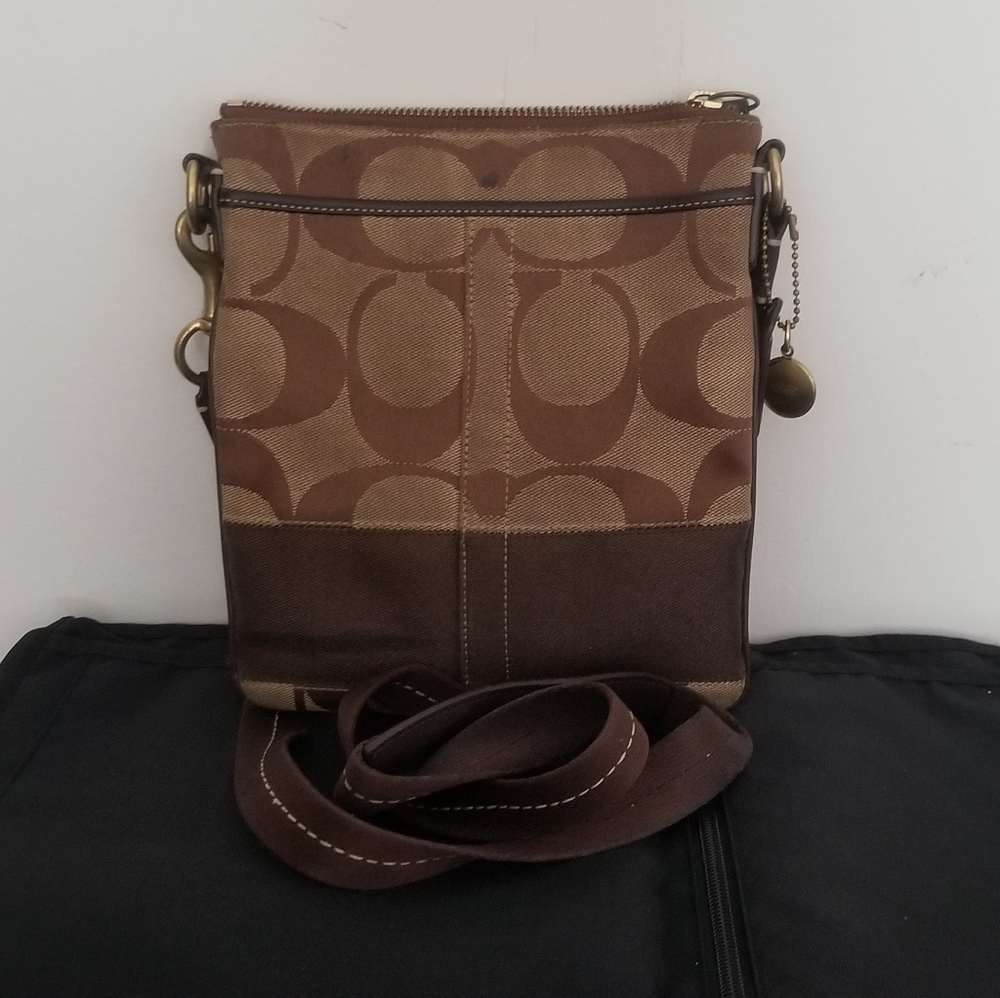 Coach Signature Brown Crossbody